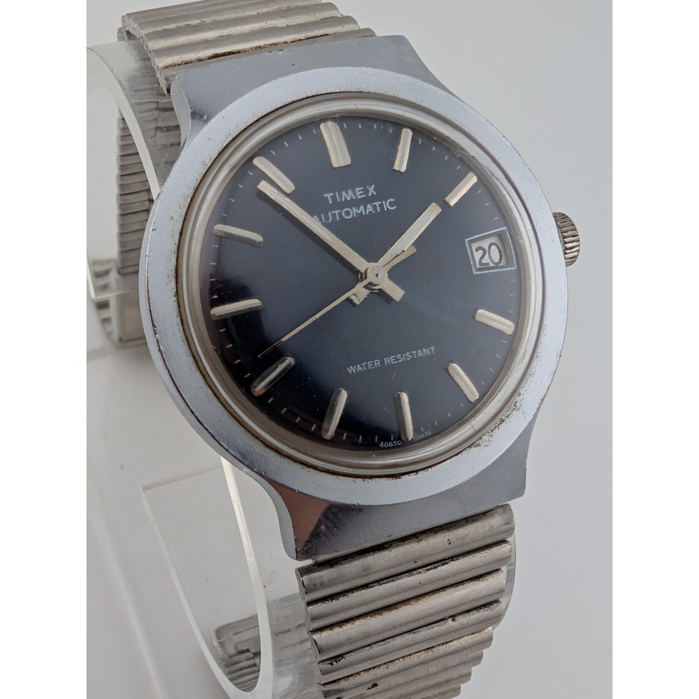 1978 Timex Viscount Case Vintage Automatic Men's Watch 46650-10878 Working